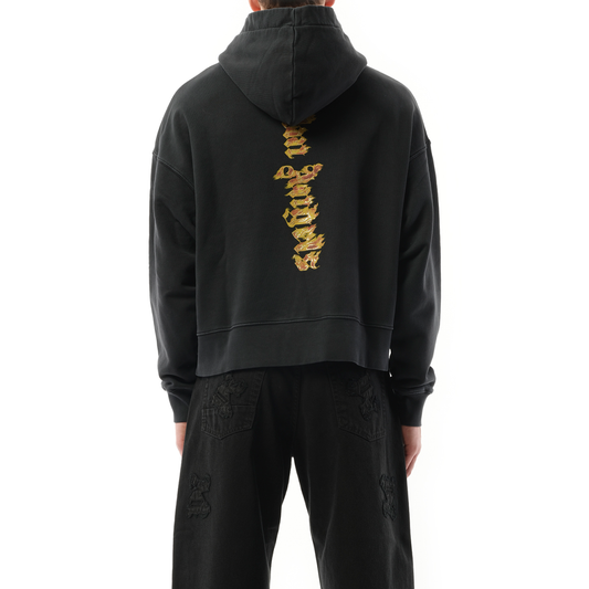 Burning Palm Hoodie in Black/Gold