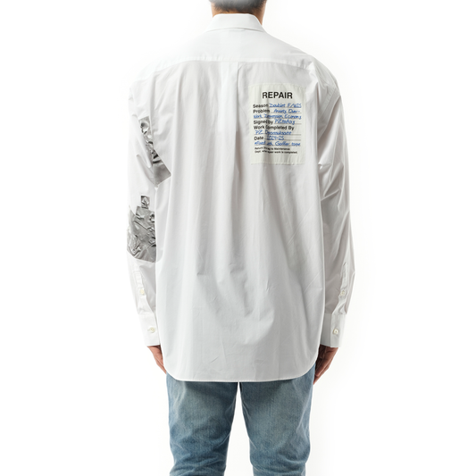 Gaffer Tape Repair Shirt in White