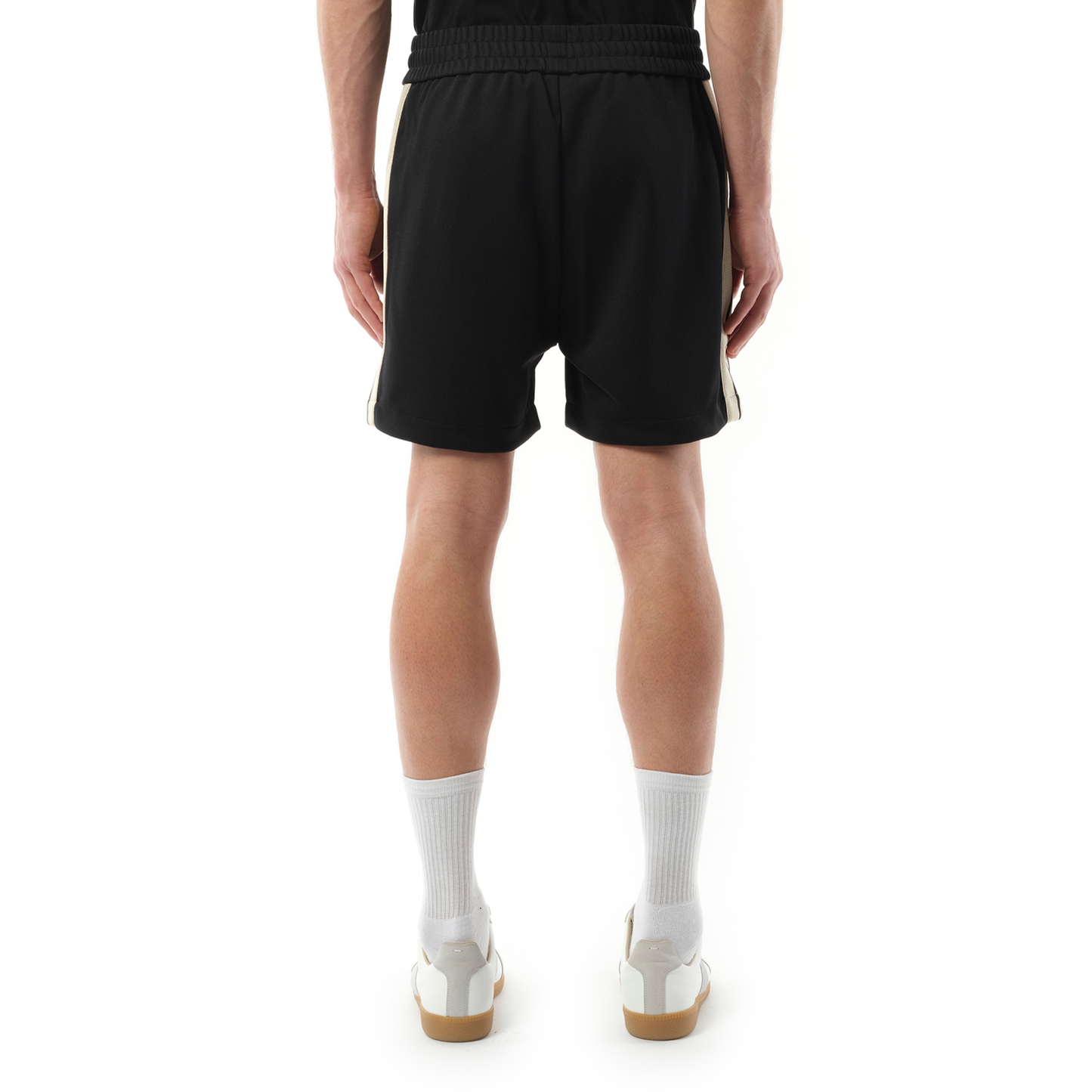 Classic Logo Track Shorts in Black/Off White