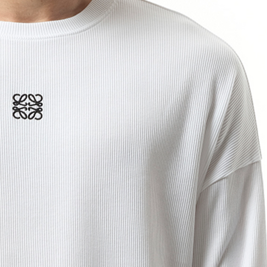 Long Sleeve Anagram T-Shirt in White