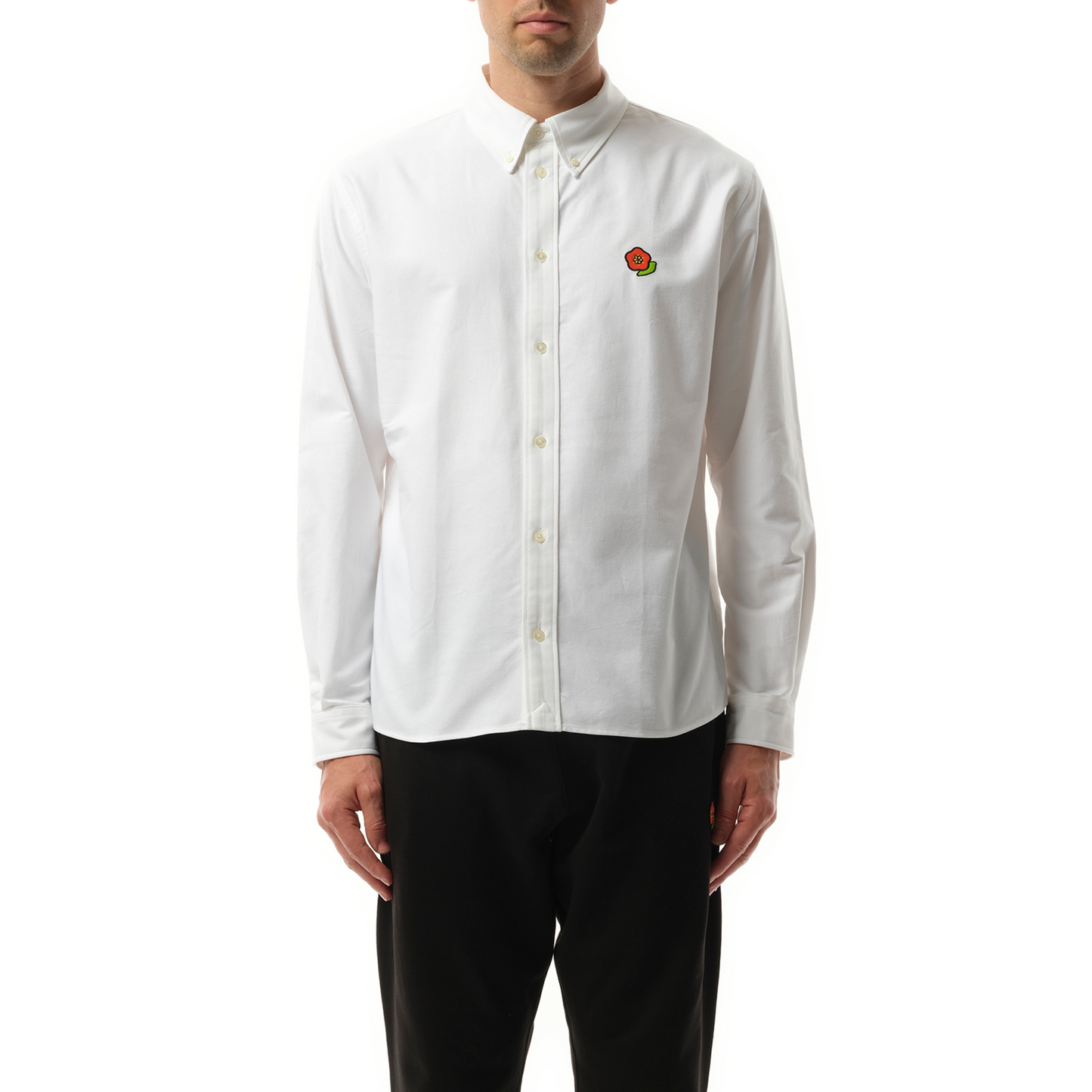 Kenzo Pop Crest Casual Shirt in White