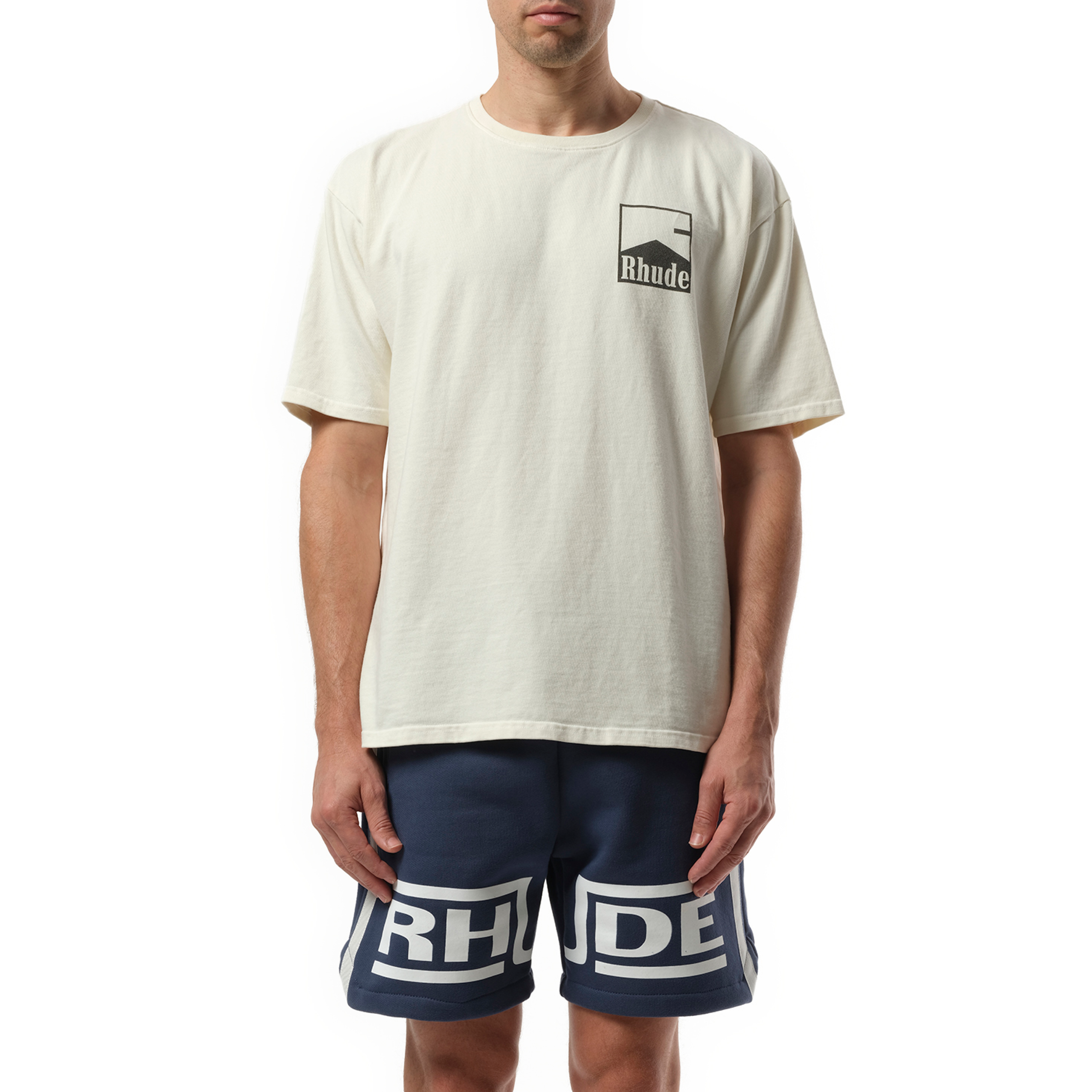 Rhude Chevron T-Shirt in Vintage White