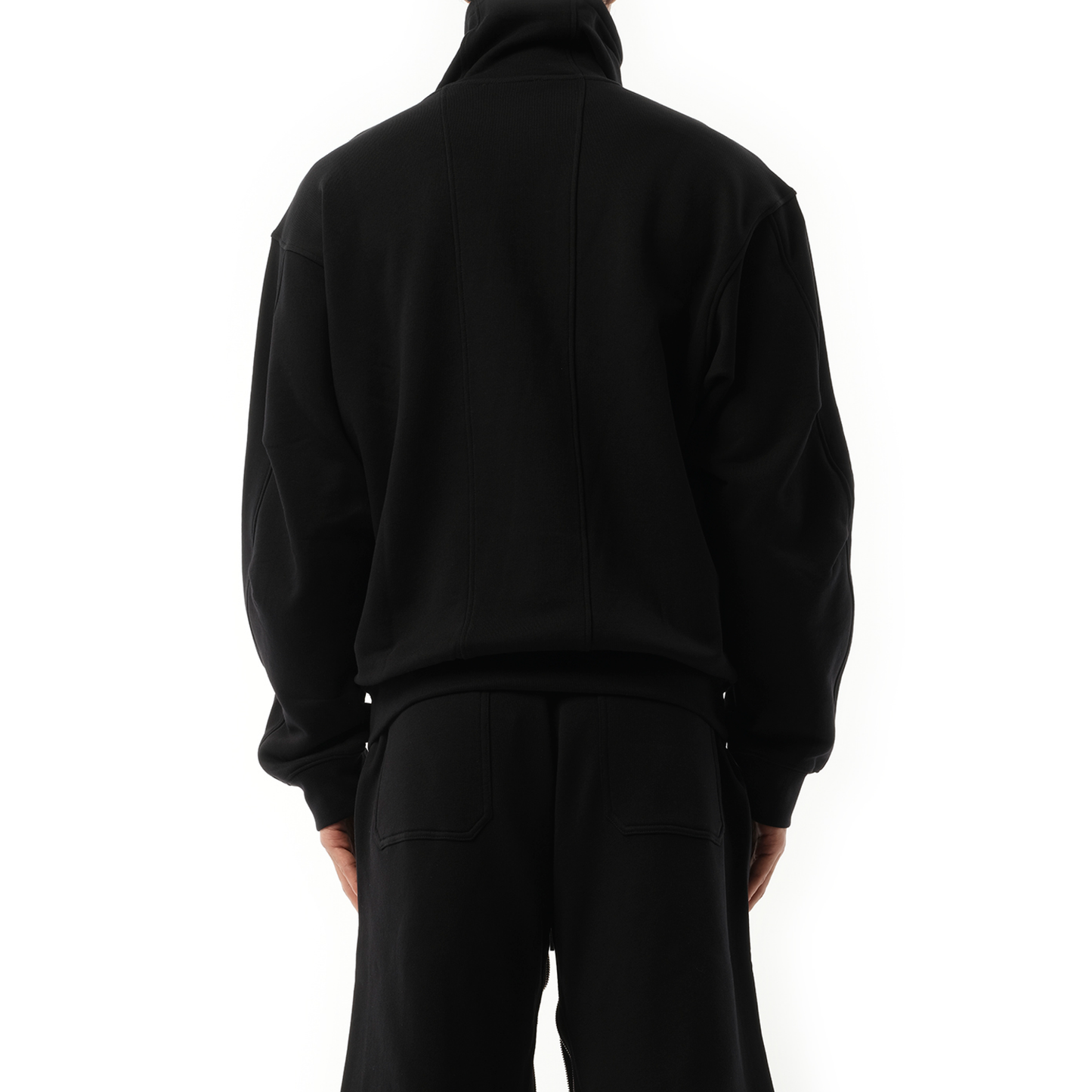 Funnel Neck Sweatshirt in Black