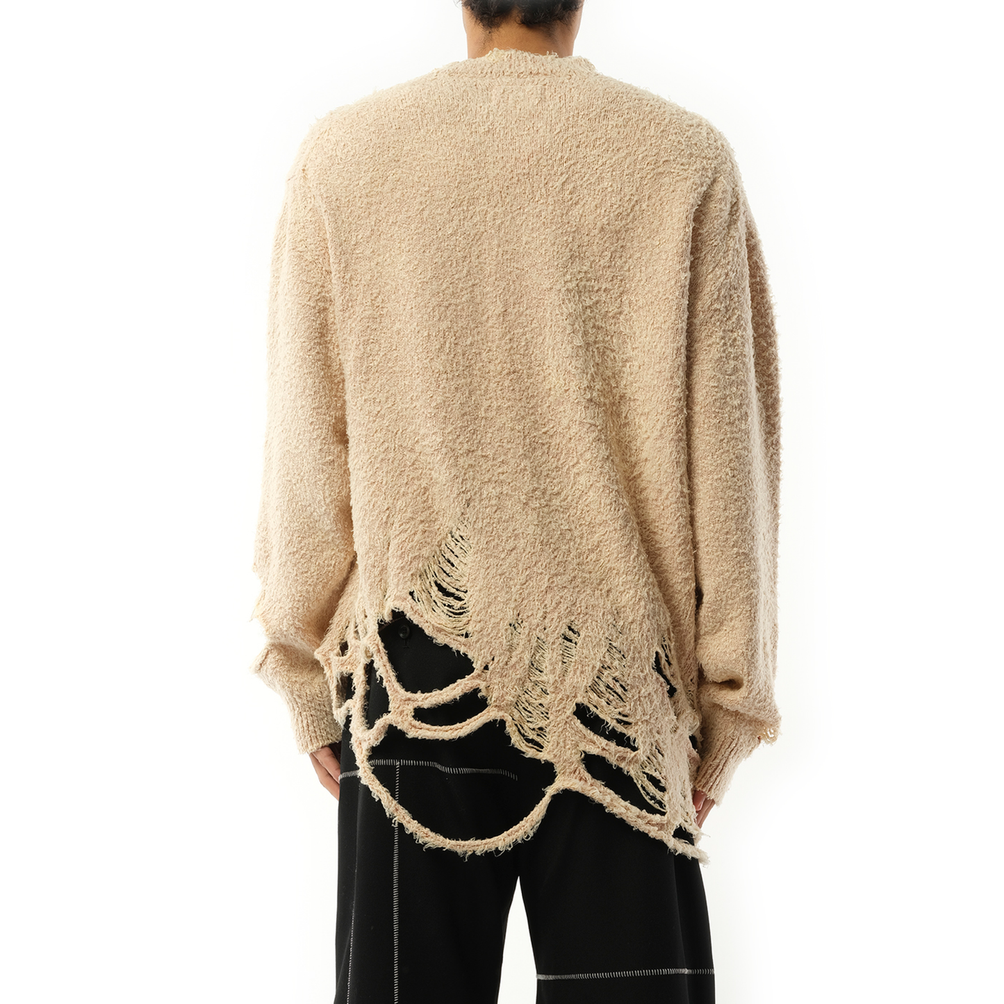 Zombie Silhouette Knit Sweater in Beige