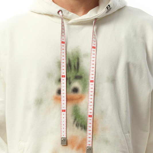 Leon Printed Hoodie in White