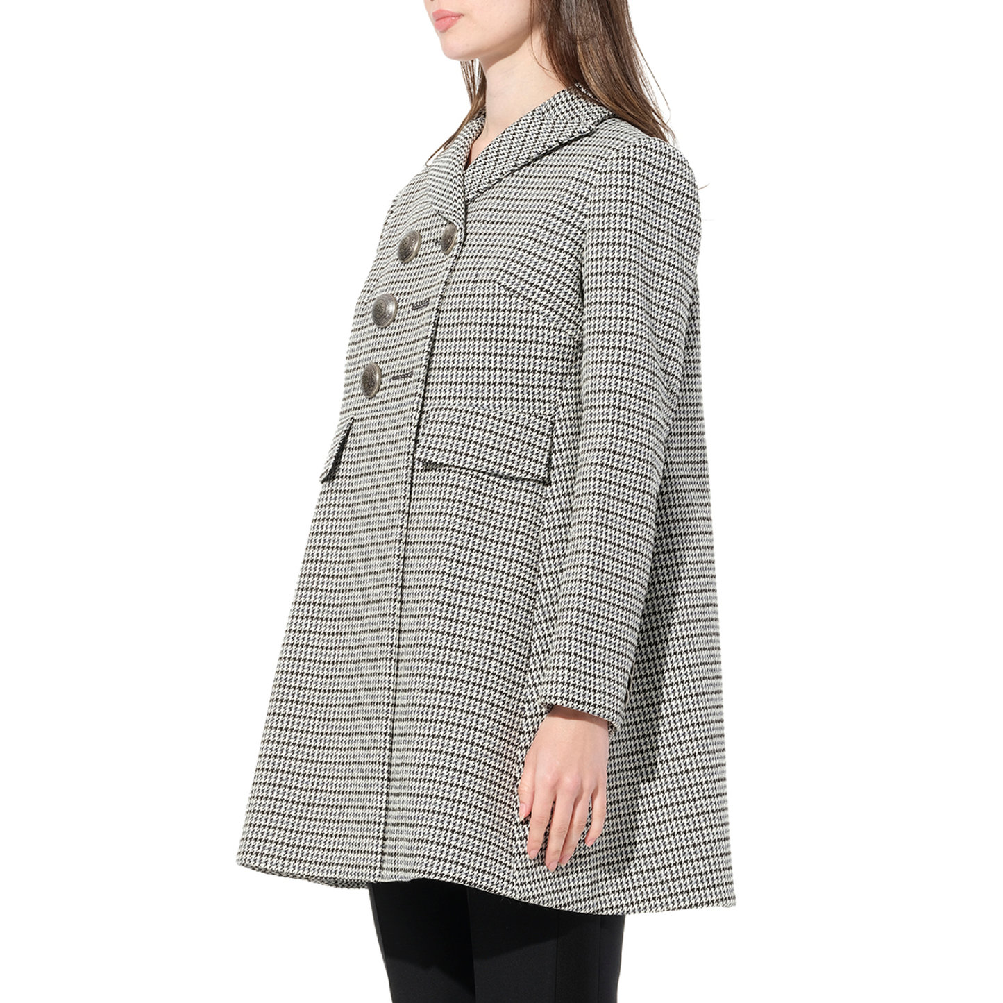 Cappotto Coat in Grey/Black