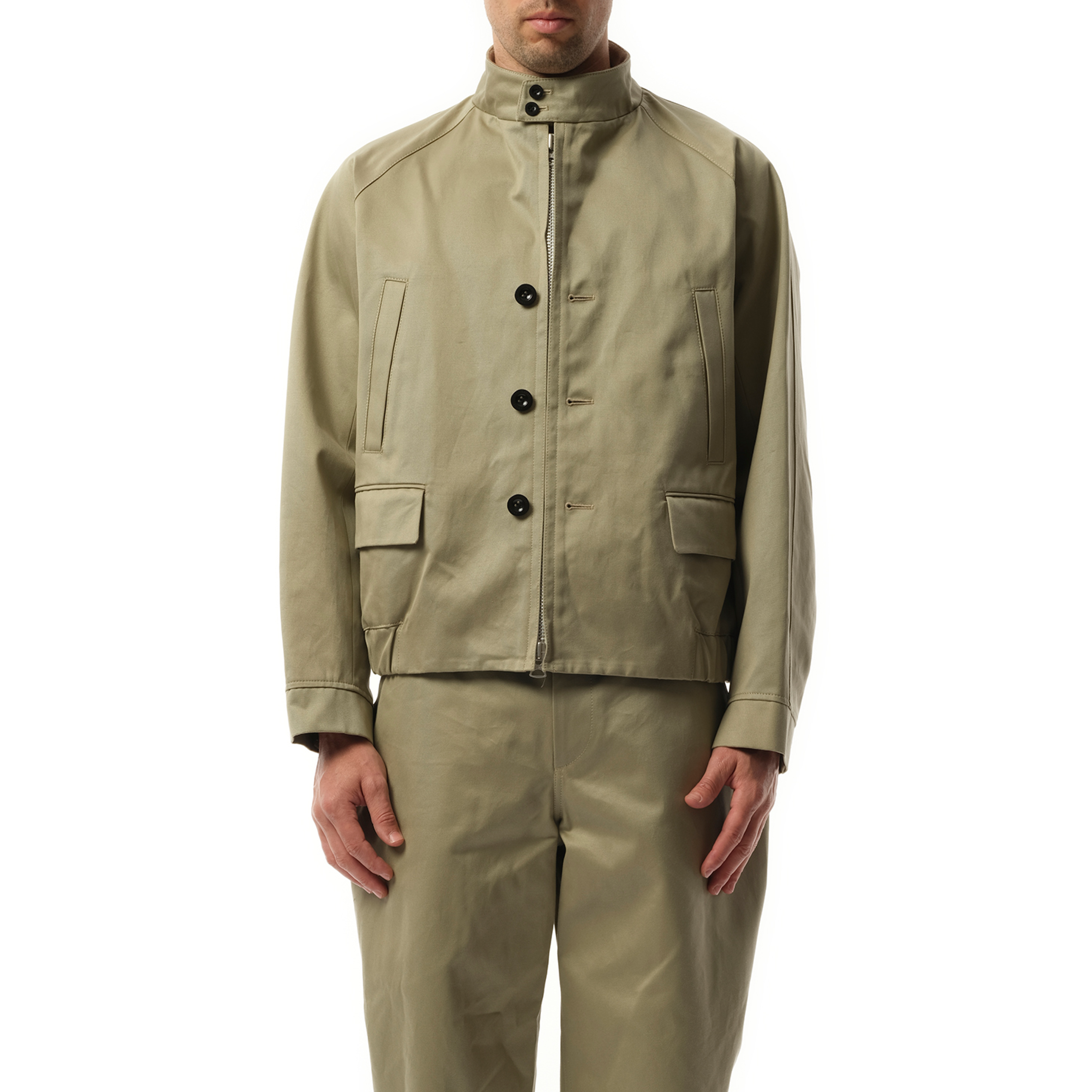 Cotton Chino Jacket in Beige