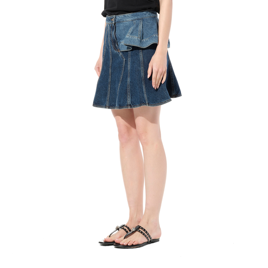 Denim Dark Skirt in Blue