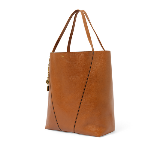 Chloe Spin Large Tote Bag in Clay Brown