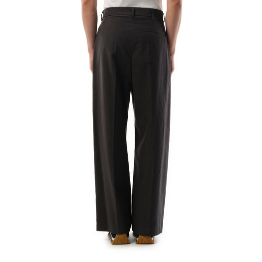 Pleated Trouser in Dark Anthracite