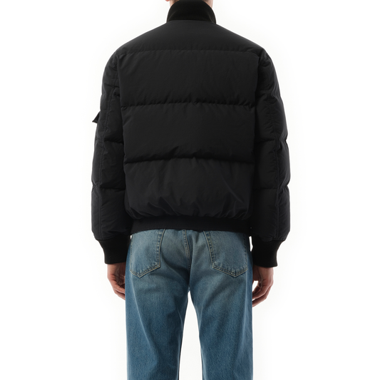 Rip Stop Padded Blouson in Black