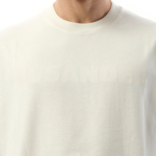 Tonal Jil Sander Logo T-Shirt in Porcelain