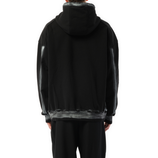 Painter Dyed Hoodie in Black