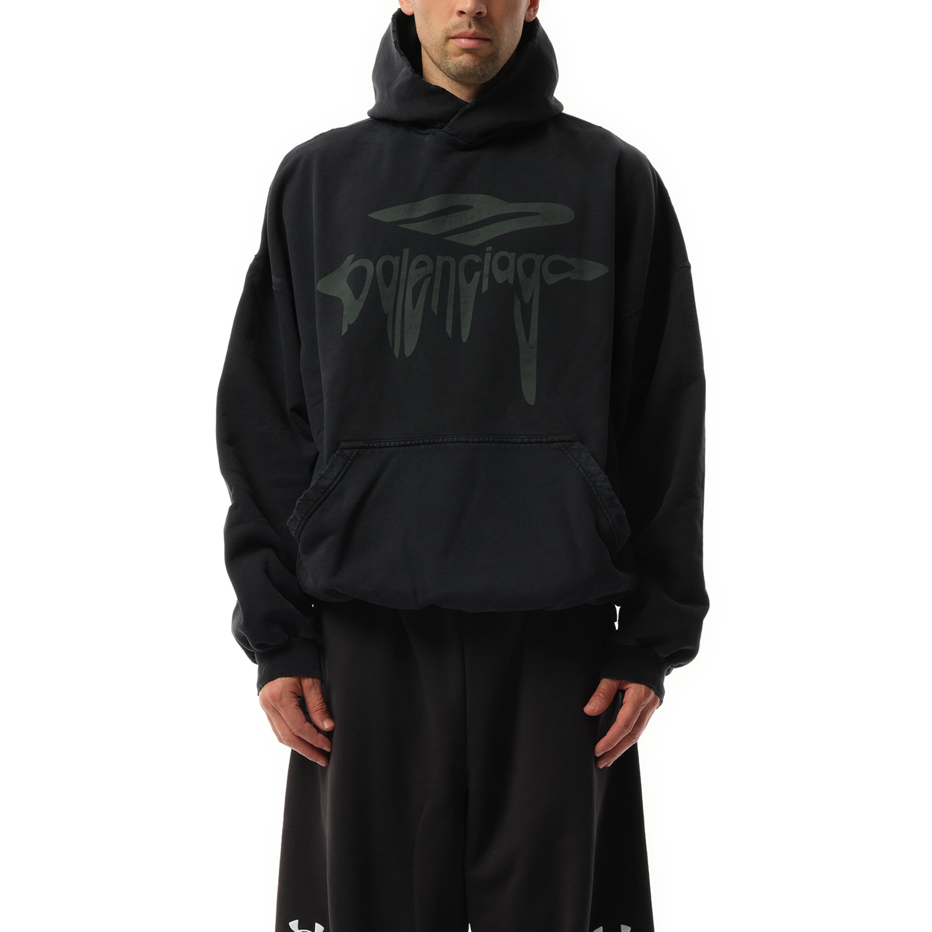 Liquified 3B Large Fit Hoodie in Washed Black