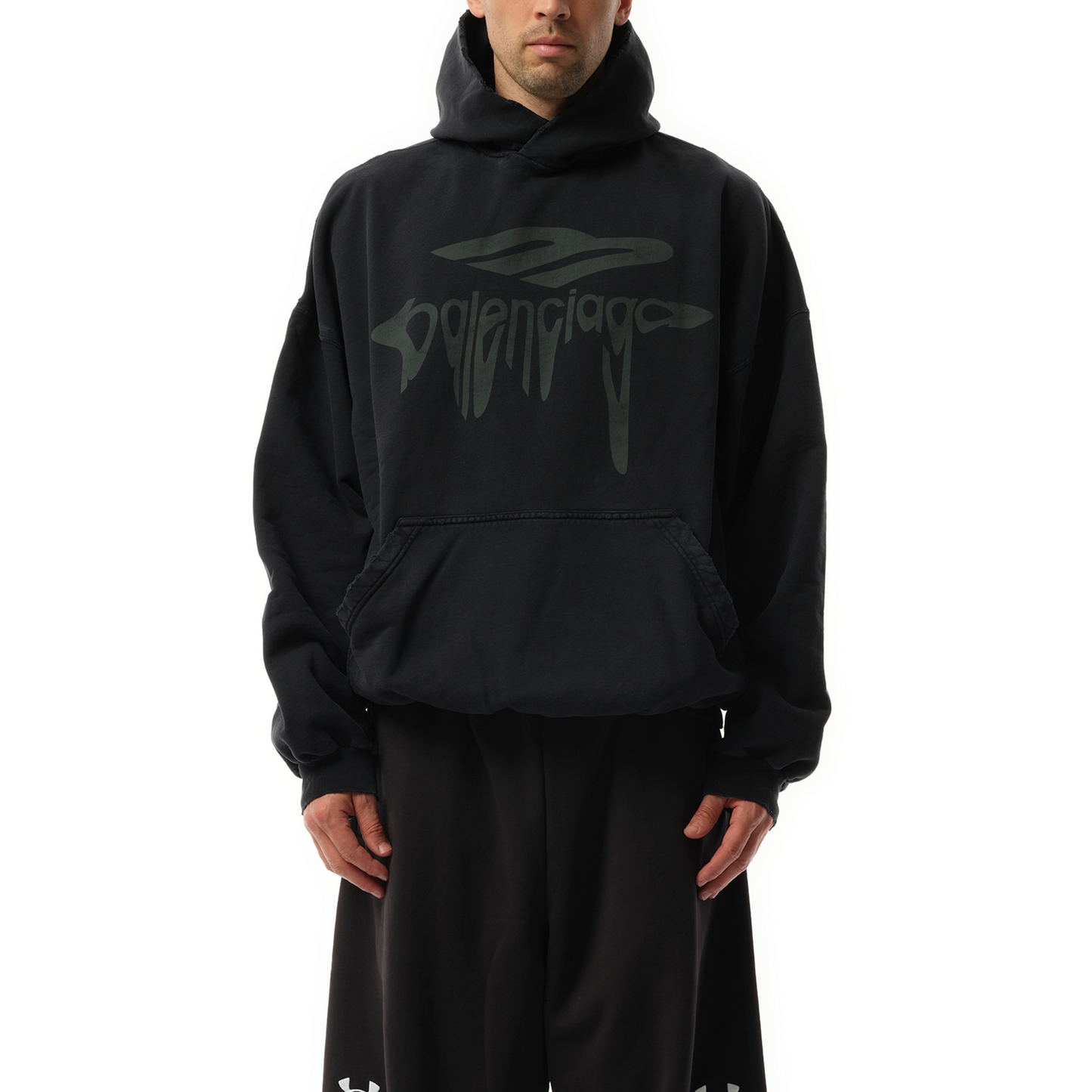 Liquified 3B Large Fit Hoodie in Washed Black