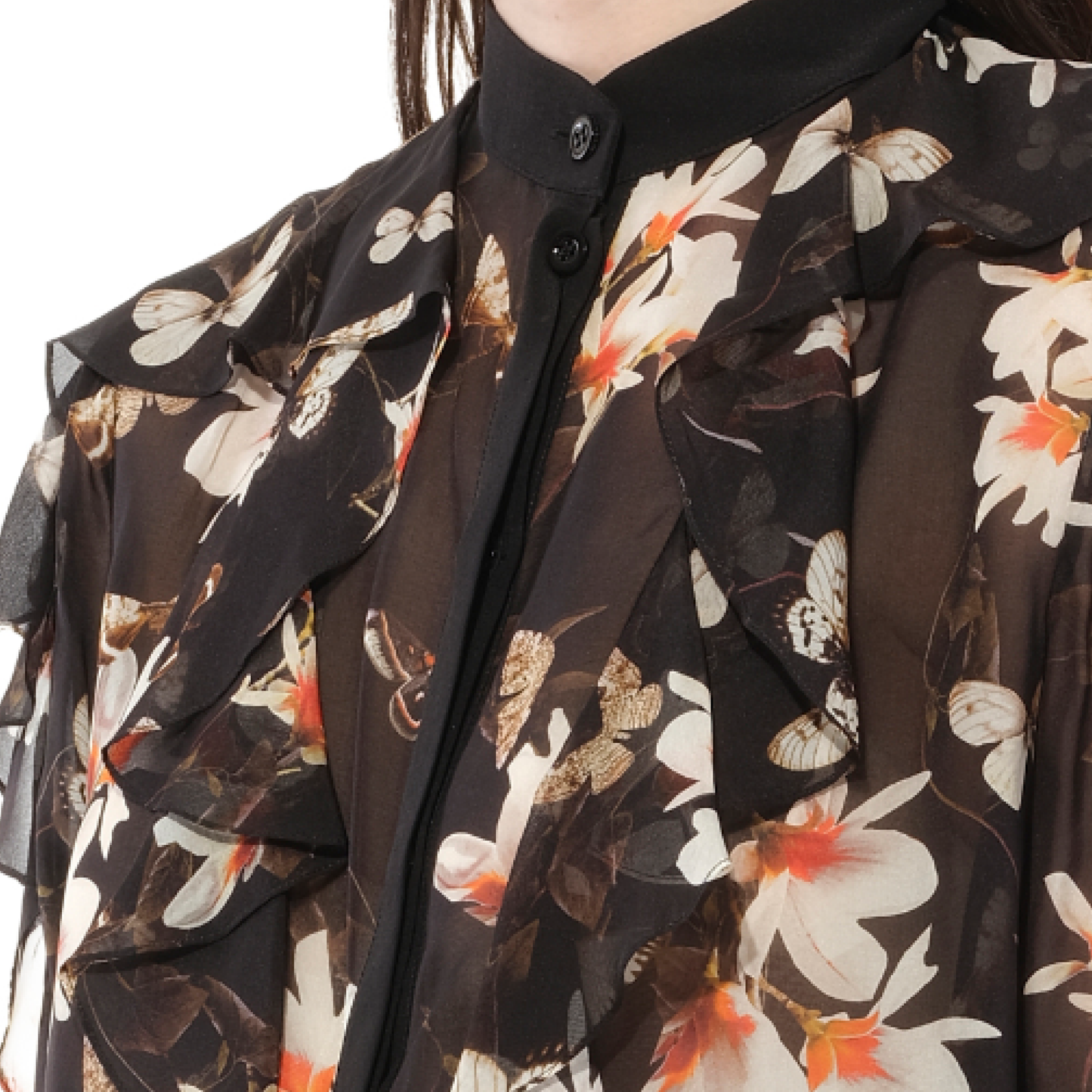 Short Sleeve Shirt with Flower Print