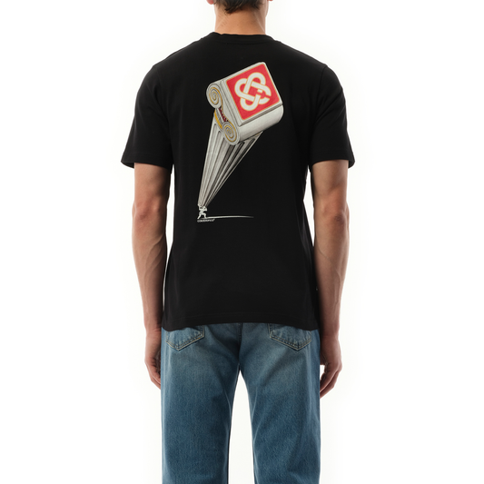 Leaning Column Printed T-Shirt in Black