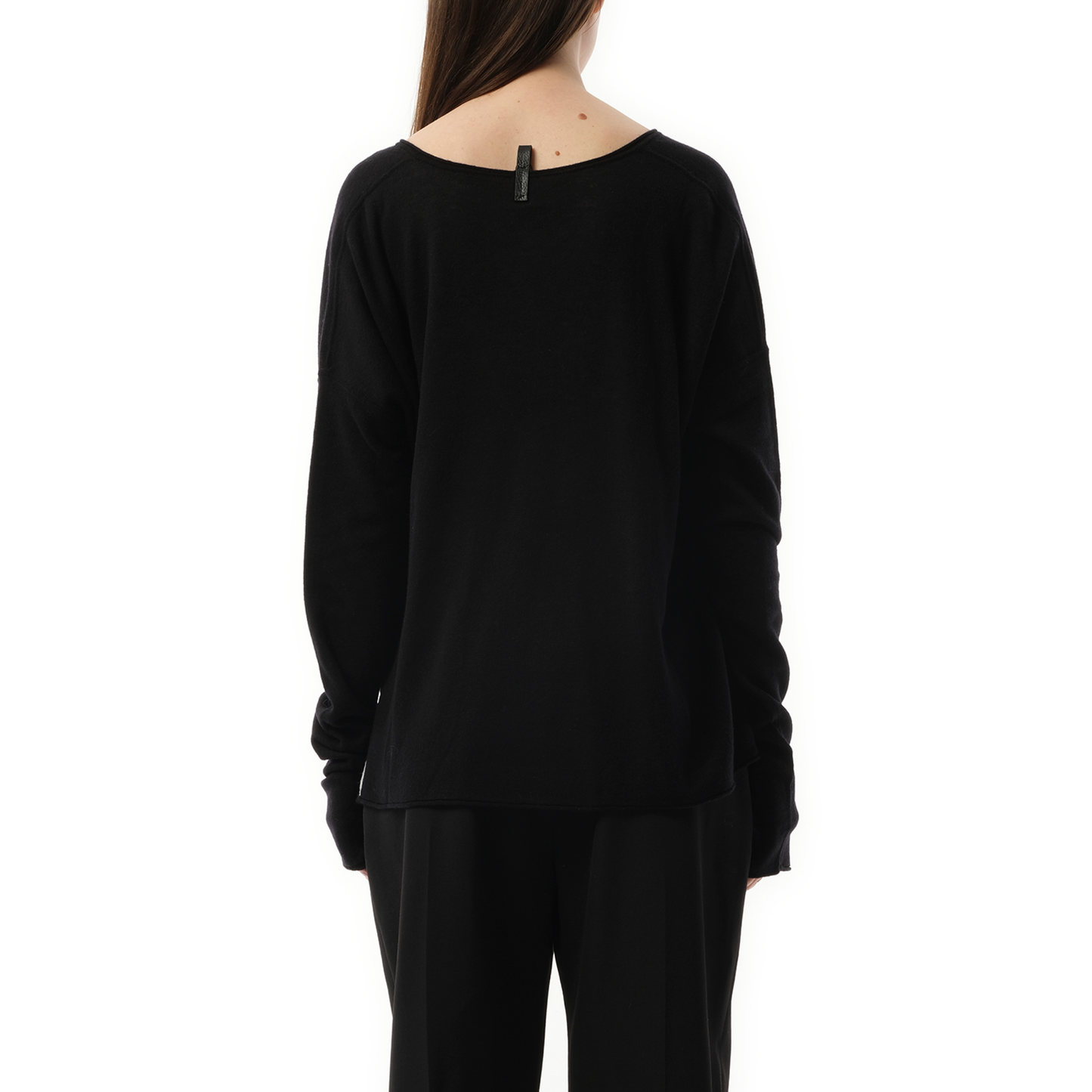 Double-sided V Neckline Sweater in Black