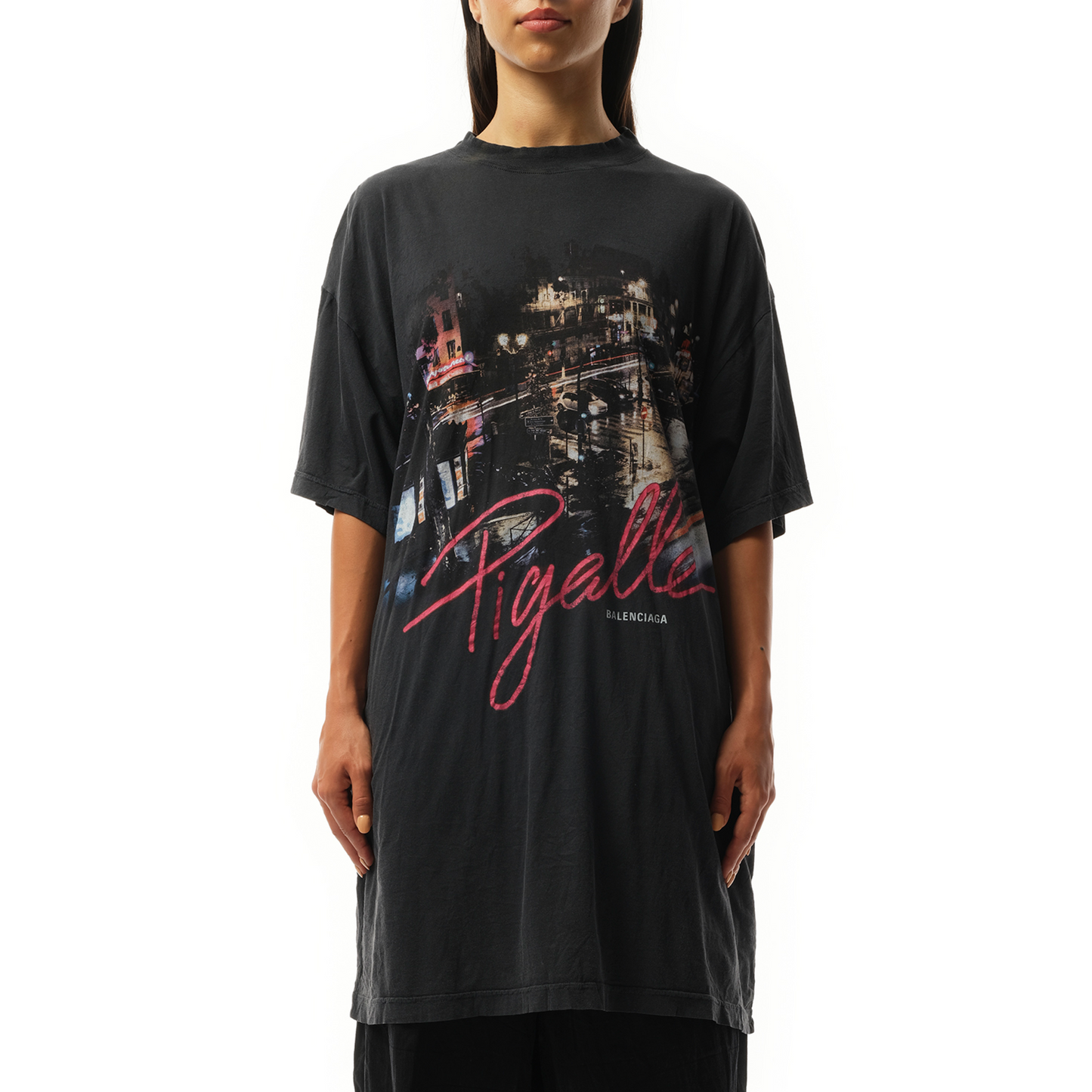 Pigalle Oversized T-Shirt in Faded Washed Black