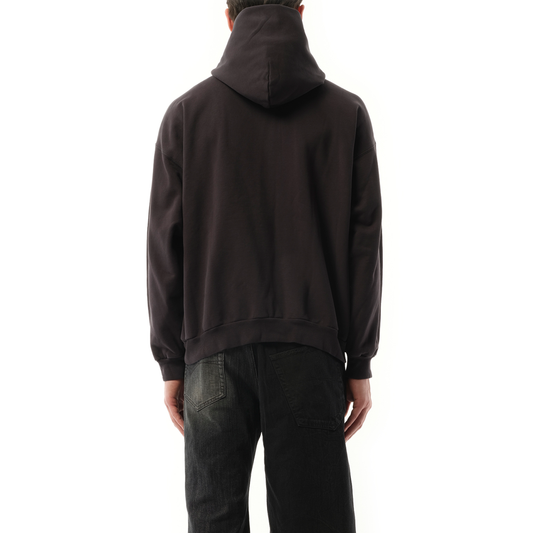 Political Stencil Medium Fit Hoodie in Faded Black