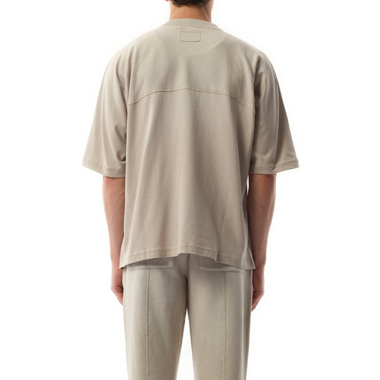 Stepped Hem T-Shirt in Oat