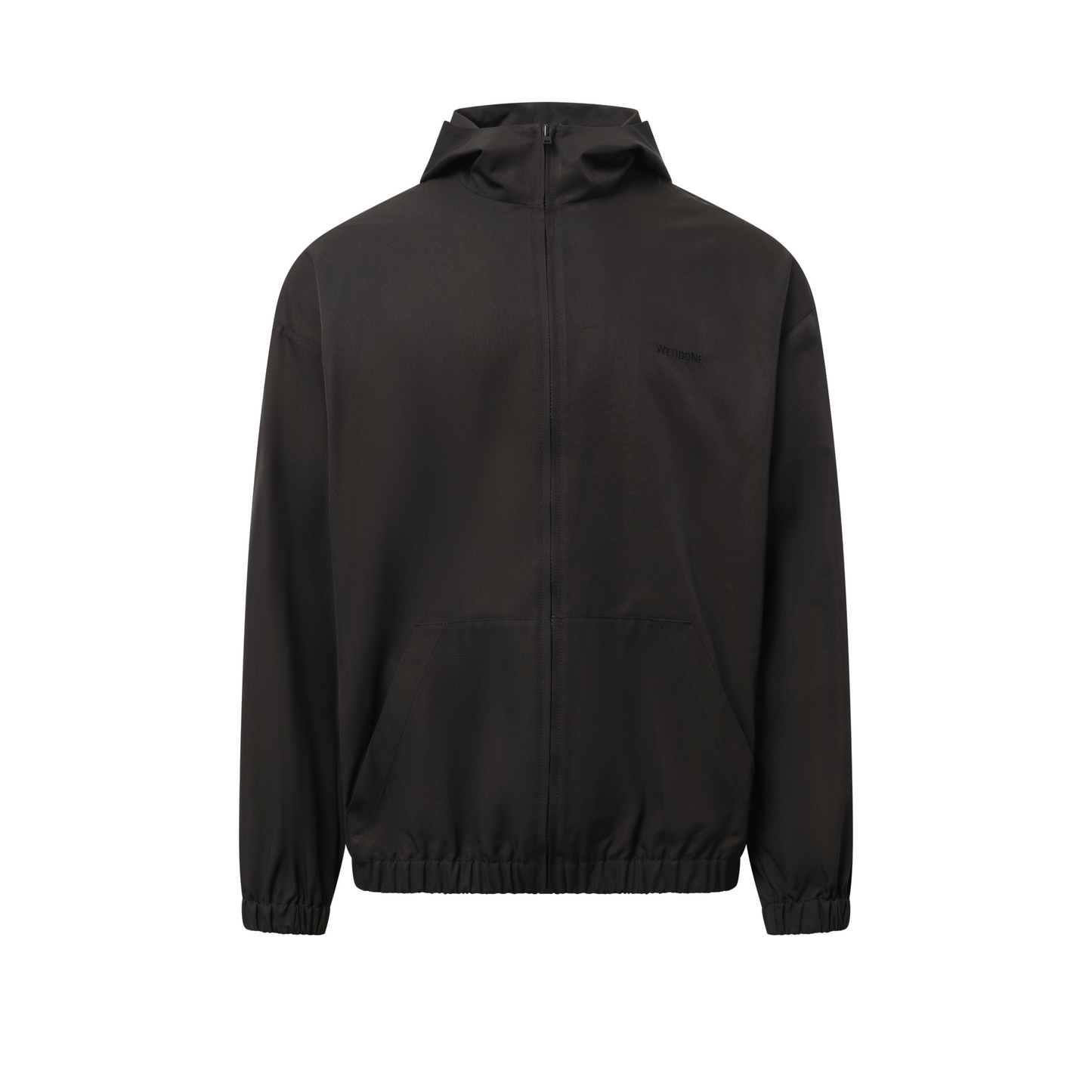 Mens Track Hoodie Windbreaker in Black