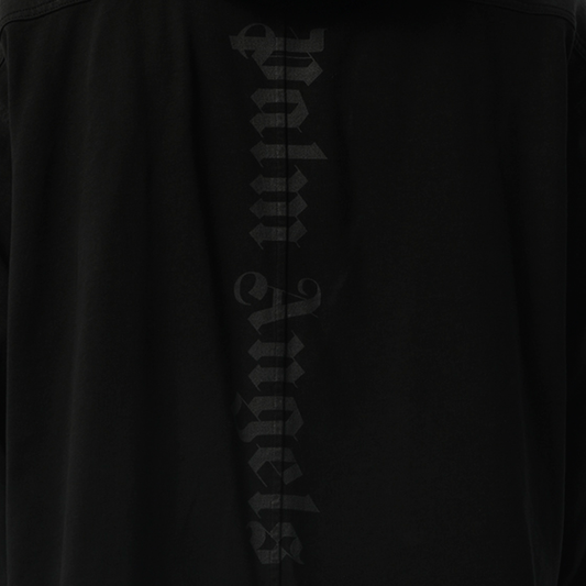 GD Classic Logo Hooded Overshirt in Black/Black