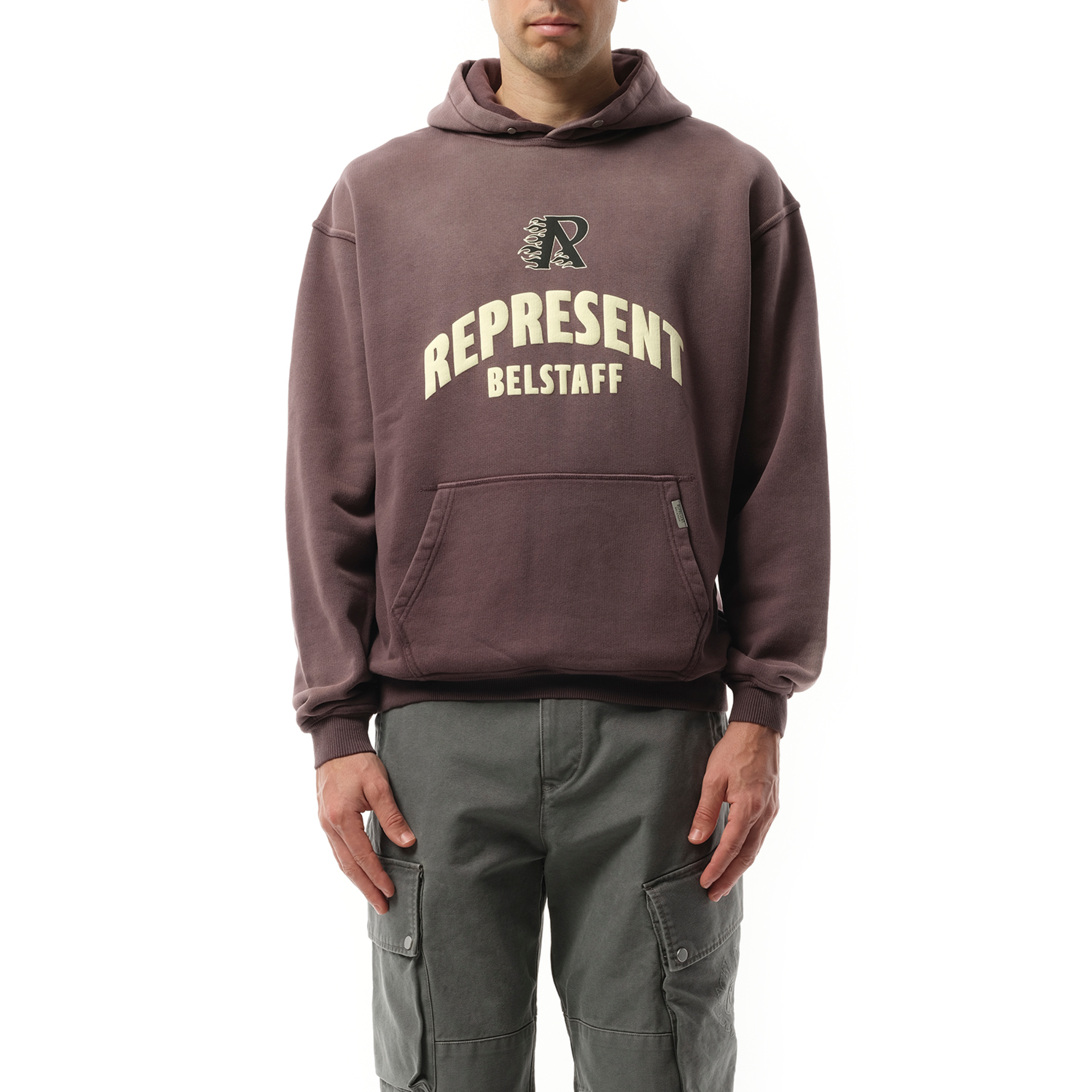 Represent X Belstaff Flame Pheonix Hoodie in Plum