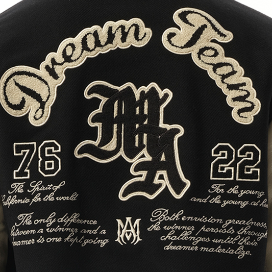 Dream Team Varsity Jacket in Black