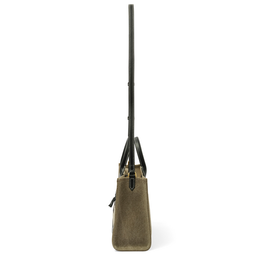 B-Army Small Canvas Shopper Bag in Khaki/Black