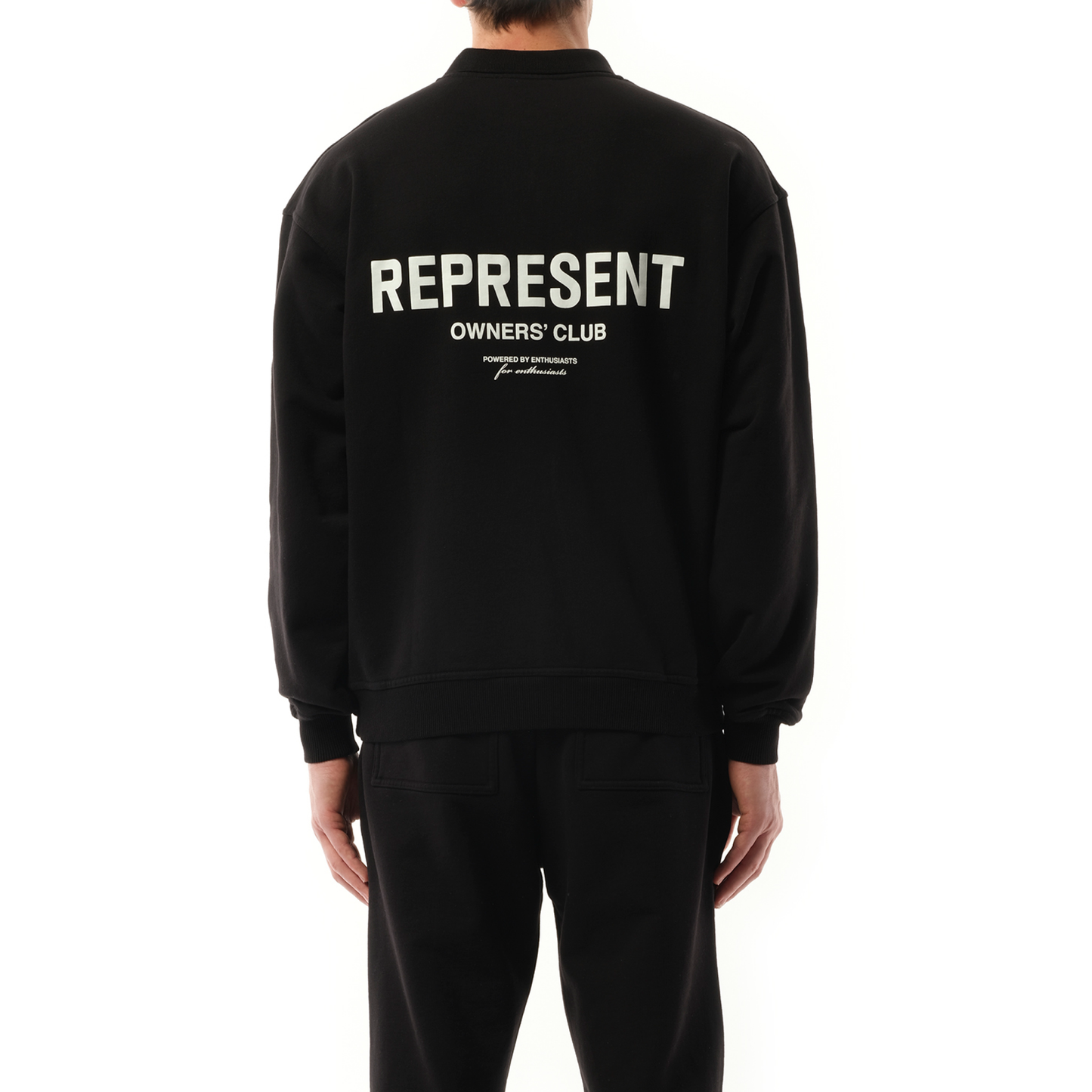 Represent Owners Club Polo Sweatshirt in  Black