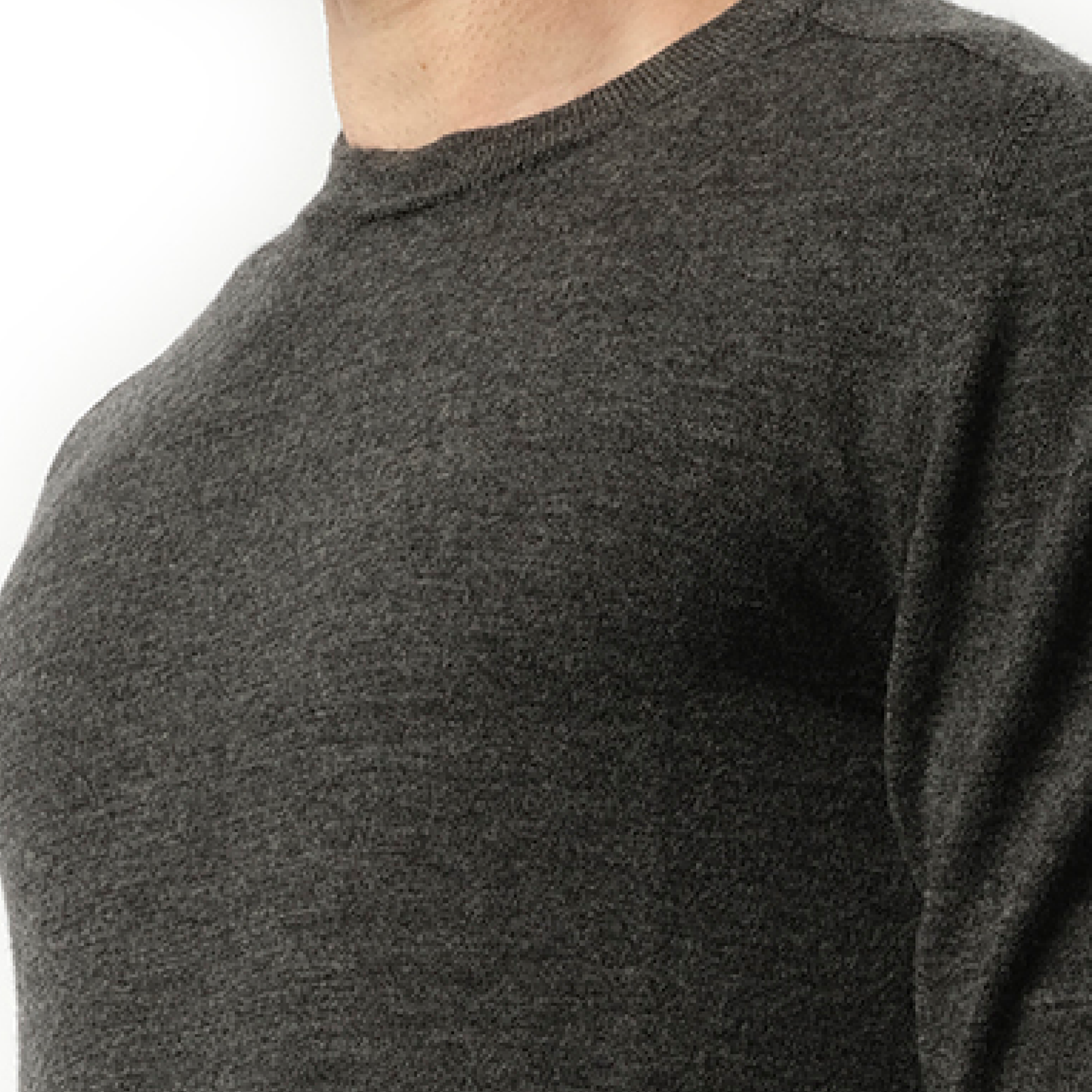 Elbow Patch Knit Sweater in Charcoal