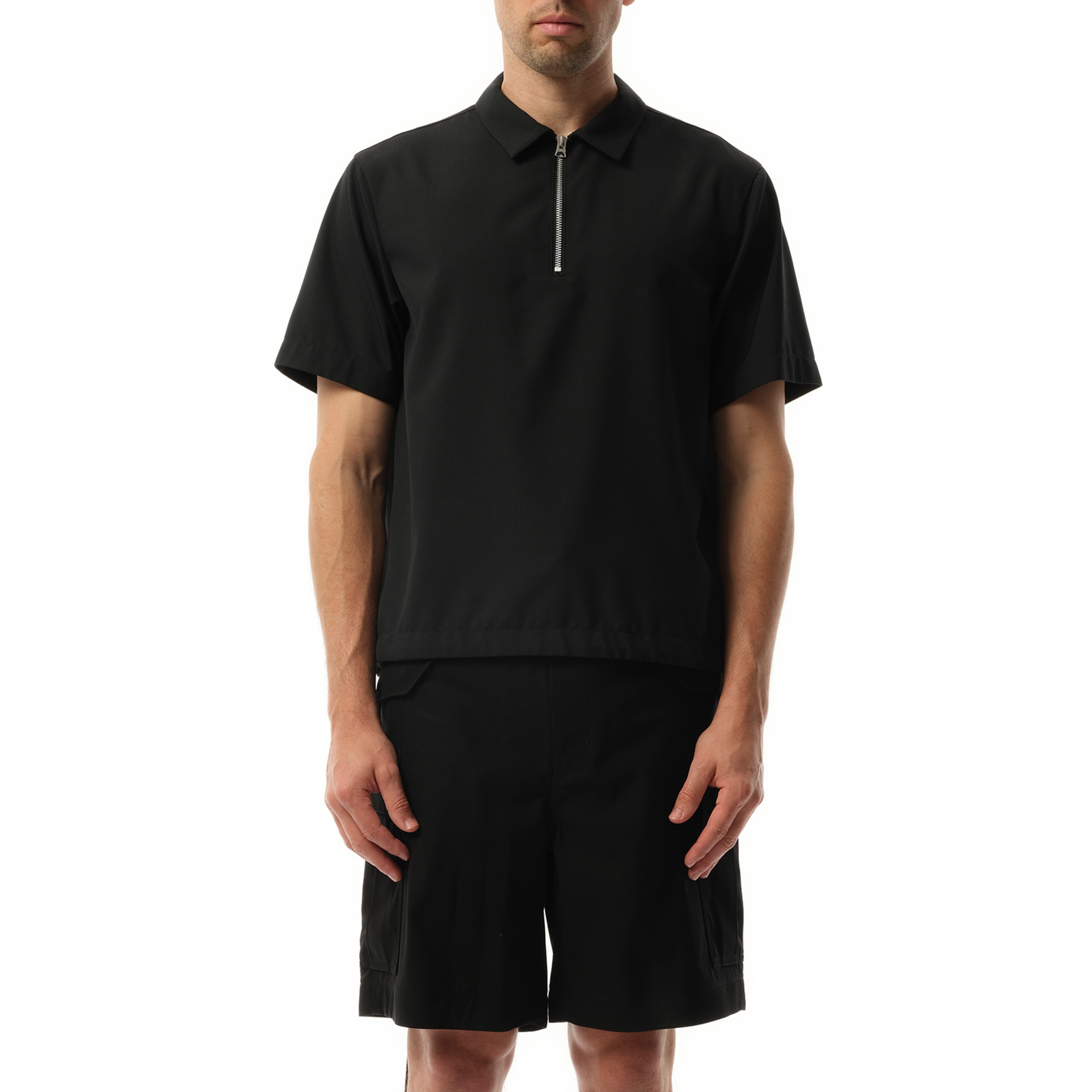 Suiting Polo Shirt in Black