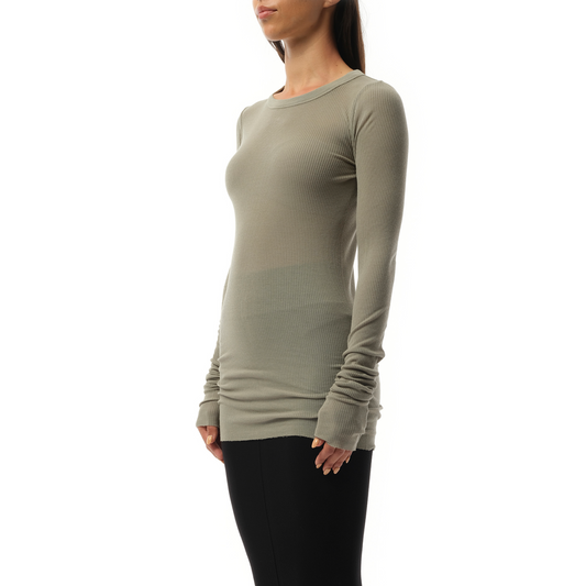 Rib Long Sleeve T-Shirt in Celadon