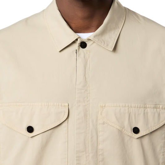 Supima Cotton Overshirt in Plaster