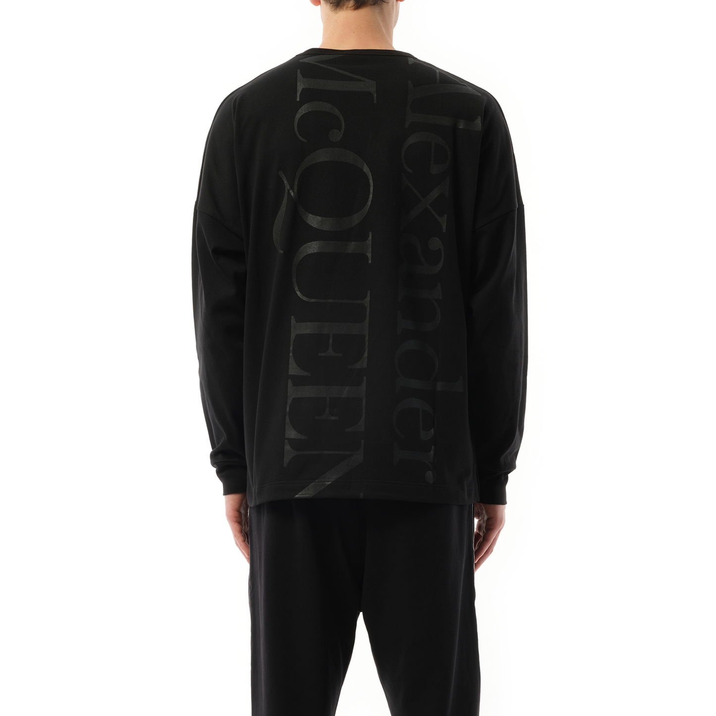 Long Sleeve Exploded Logo T-Shirt in Black/Black