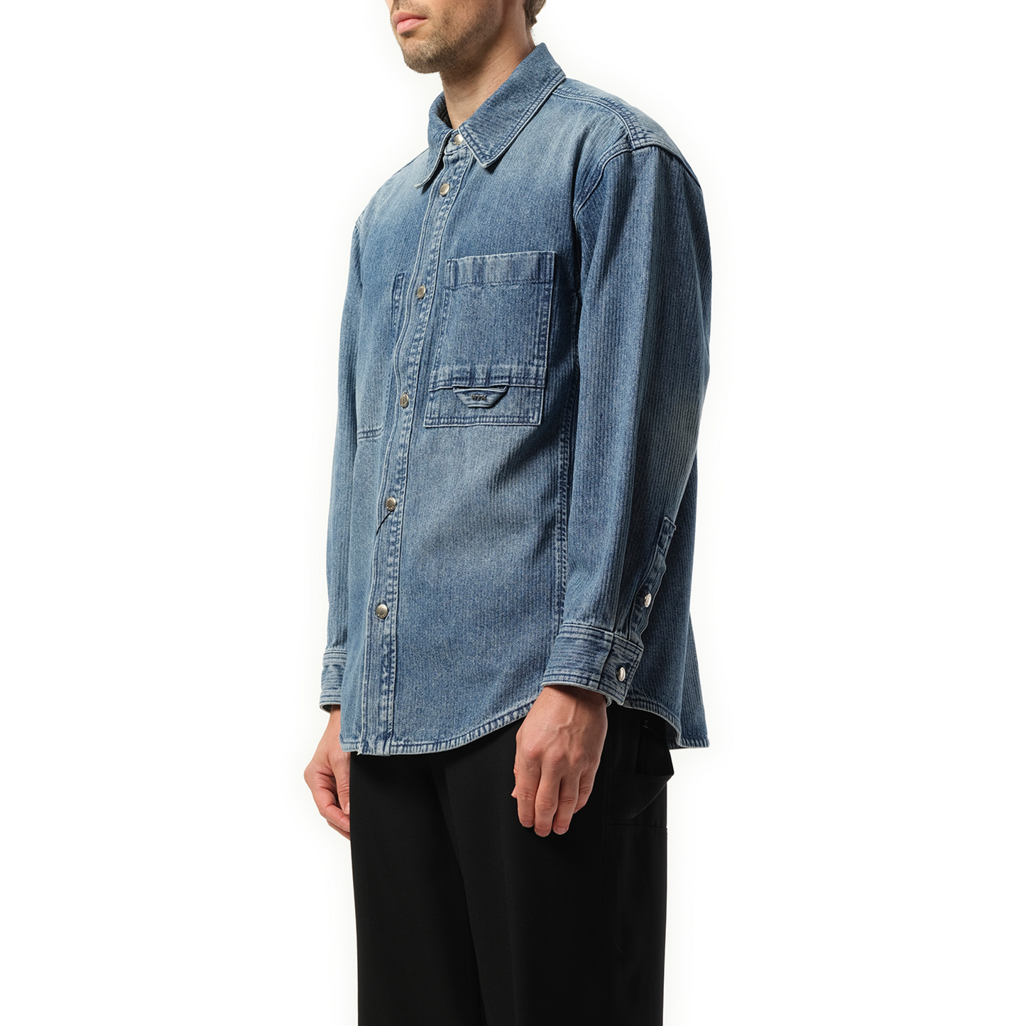 Logo Denim Shirt in Blue