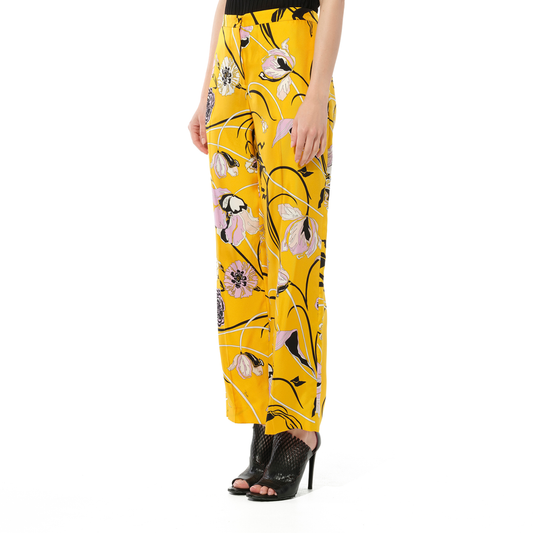 Floral Pants in Giallo