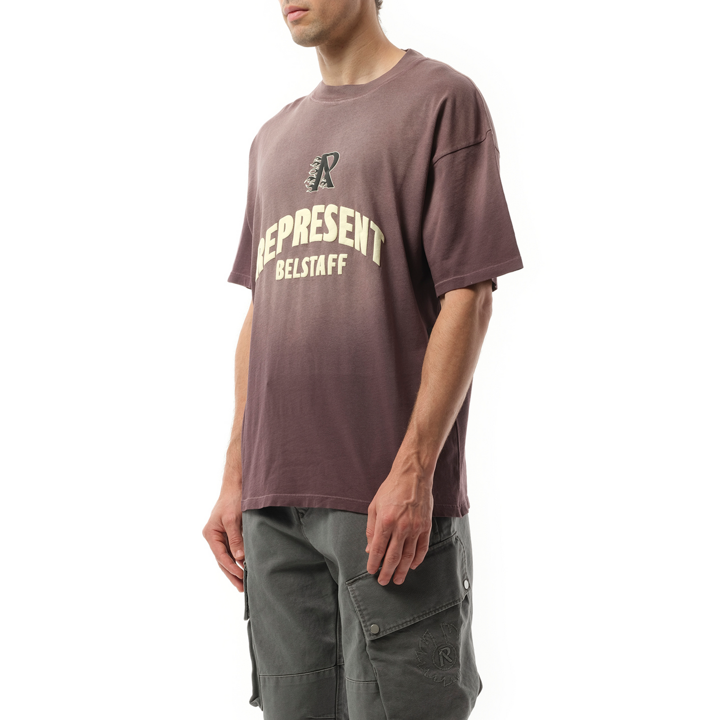 Represent X Belstaff Flame Pheonix T-Shirt in Plum