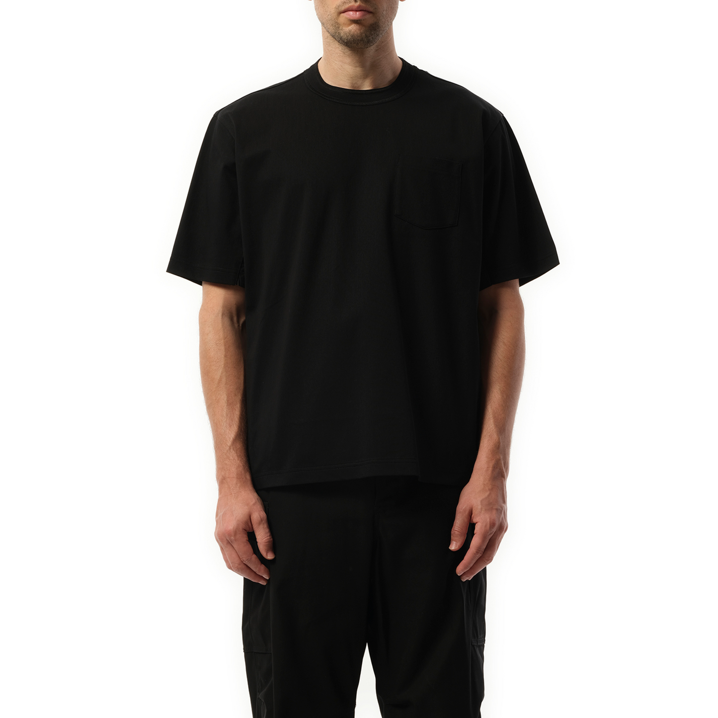 Cotton Jersey T-Shirt in Black