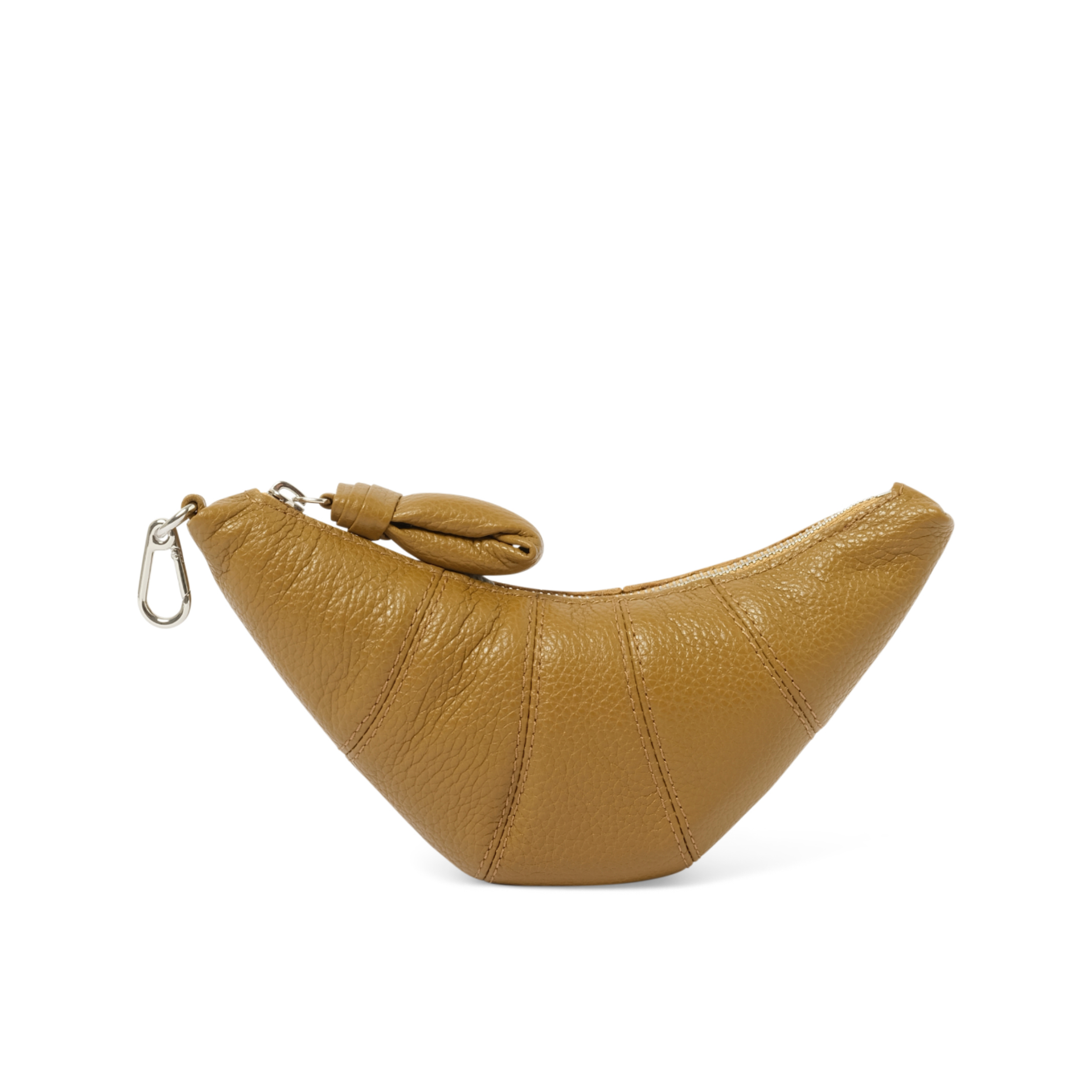 Crossbody Croissant Coin Purse in Bronze Khaki