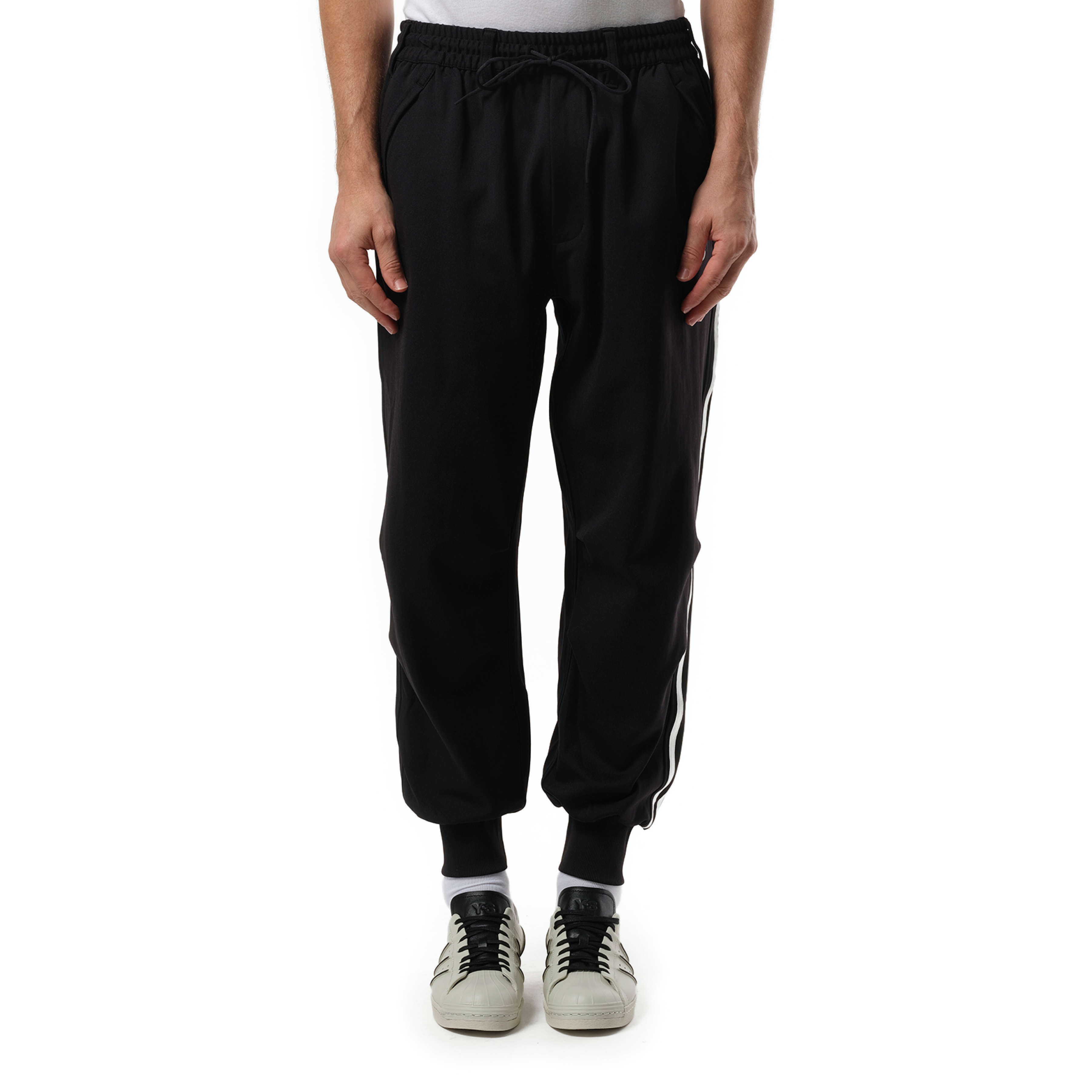 3 Stripe Cuff Pants in Black