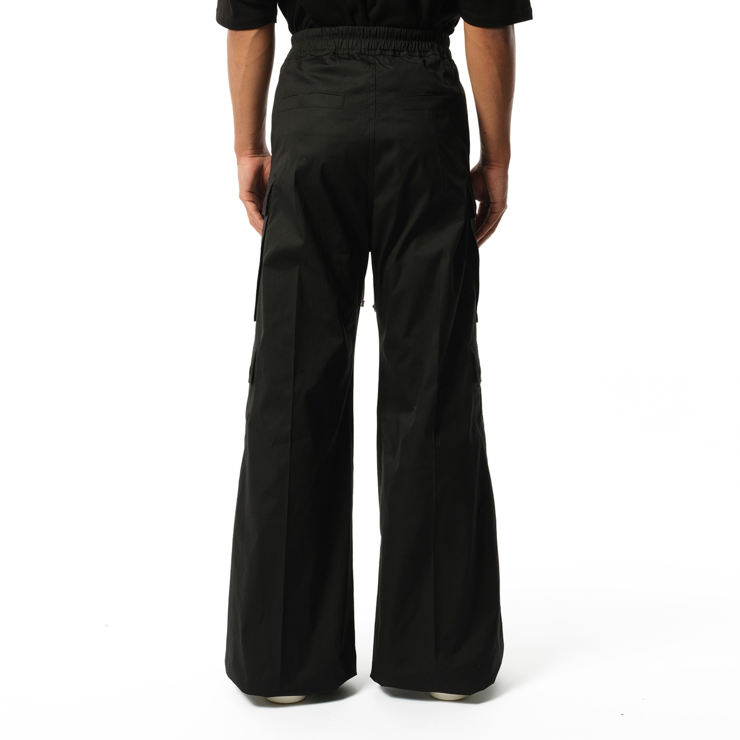 Cotton Poplin Cargobelas Pants in Black