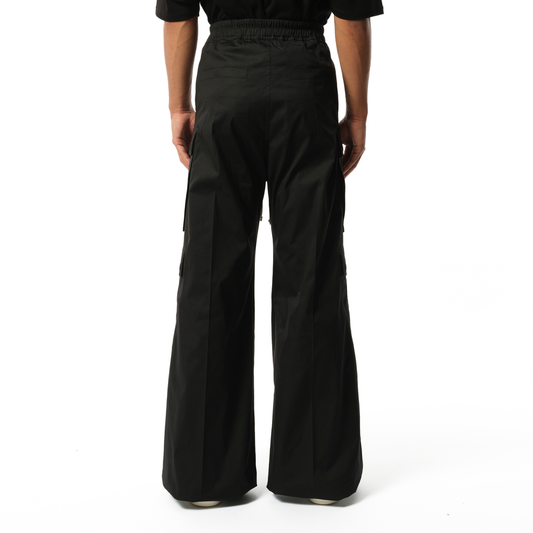 Cotton Poplin Cargobelas Pants in Black