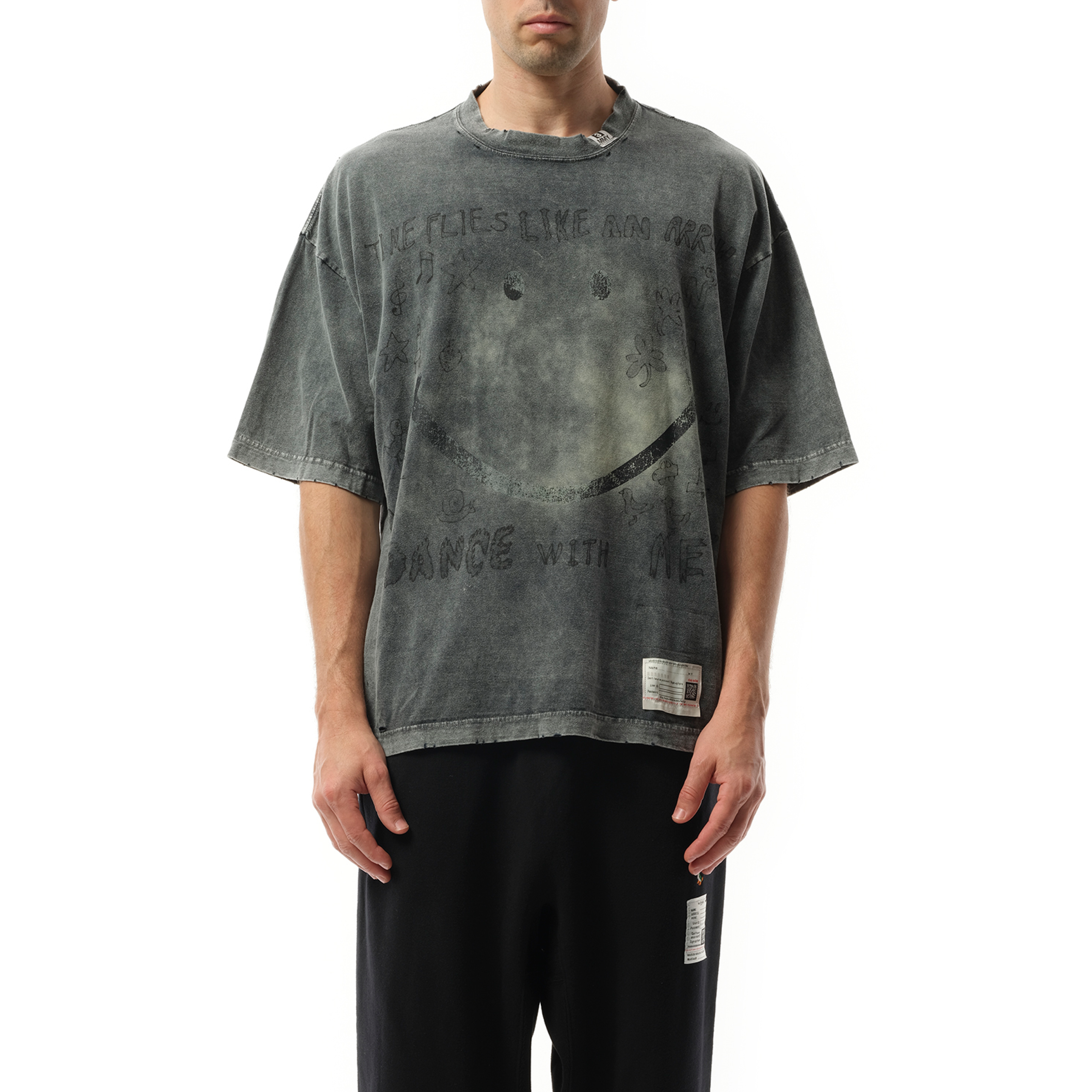 Bleached T-Shirt in Black