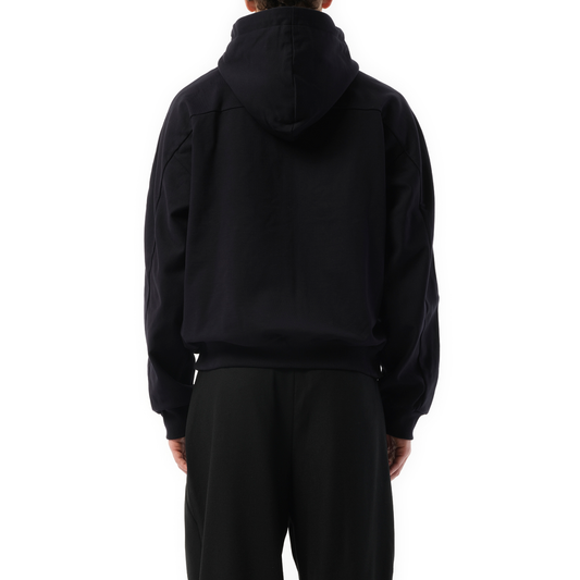 Essential Zip-Up Hoodie in Navy