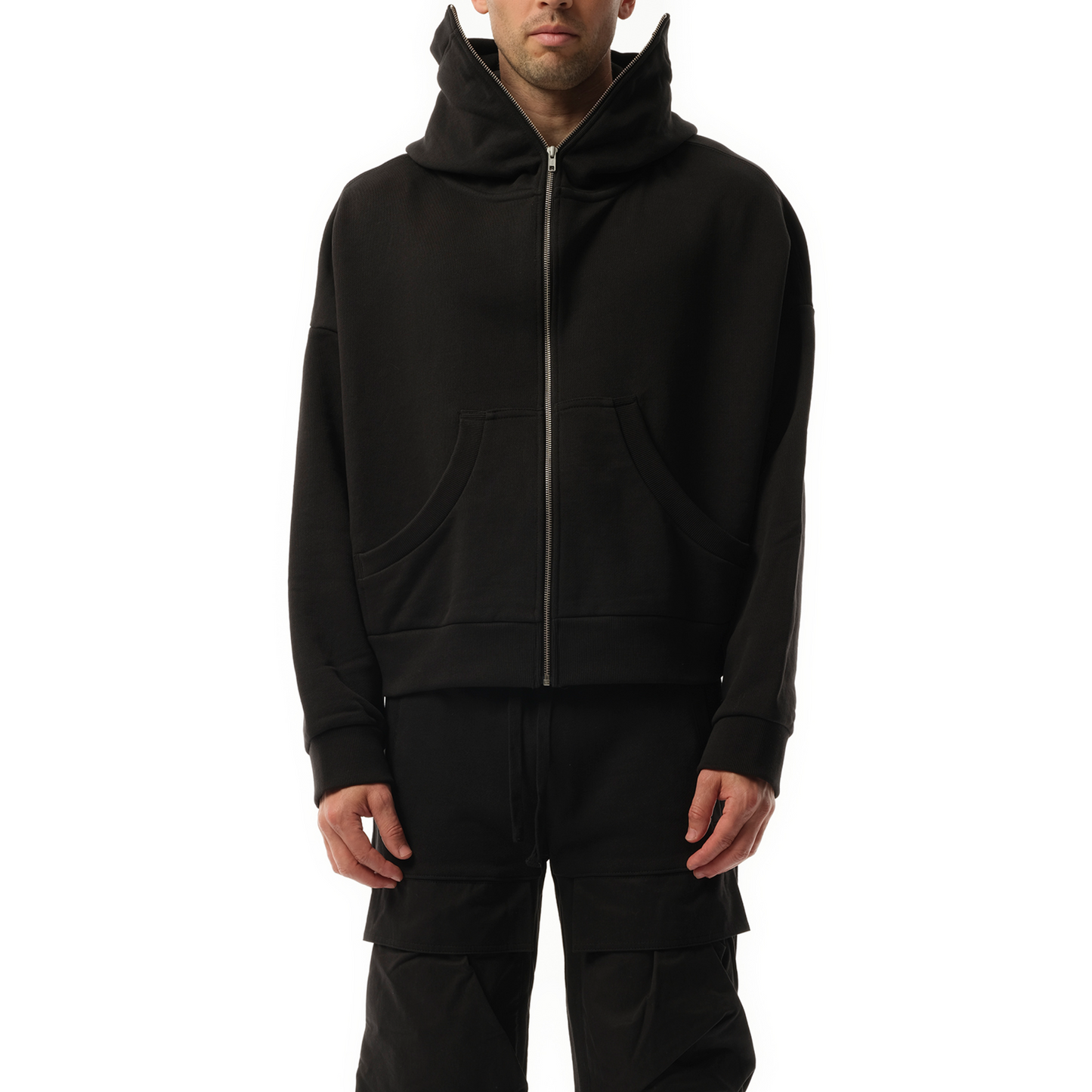 Full Zip Hoodie in Soot