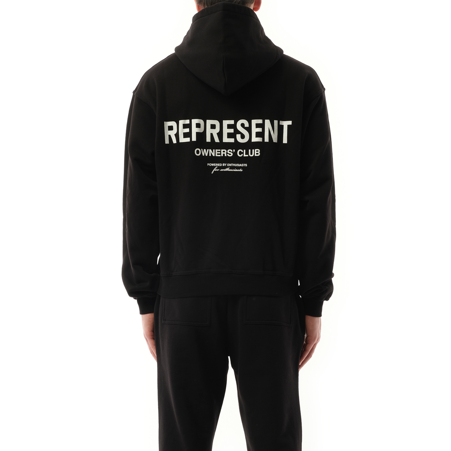 Represent Owners Club Zip Hoodie in Black