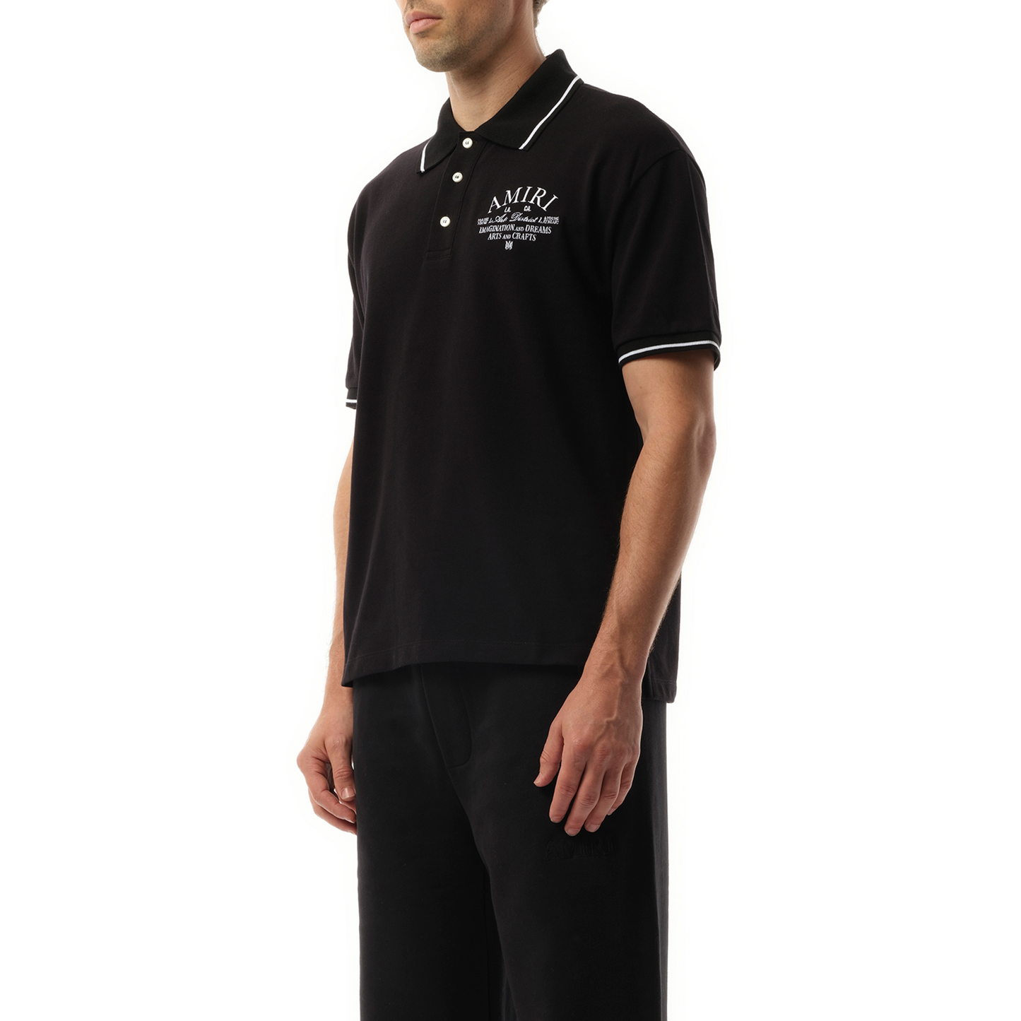 Amiri Arts District  Polo in Black