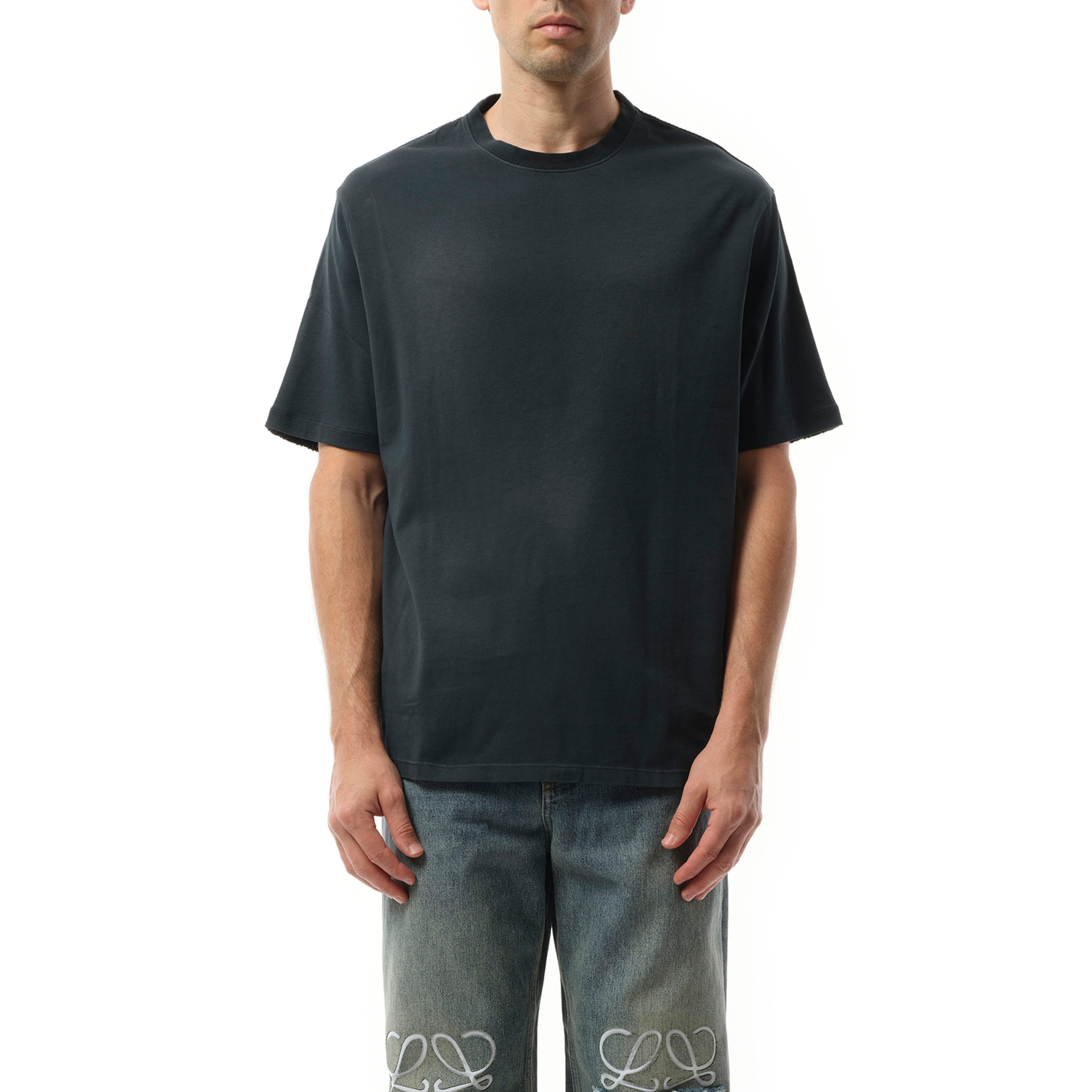 Faded Loose Fit T-Shirt in Black